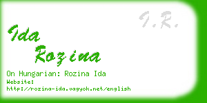 ida rozina business card